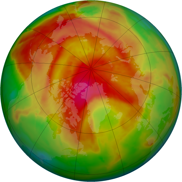 Arctic ozone map for 15 April 2015